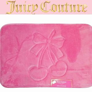 Juicy Couture Home Heart Cherry Bow Embossed Memory Foam Bath Rug